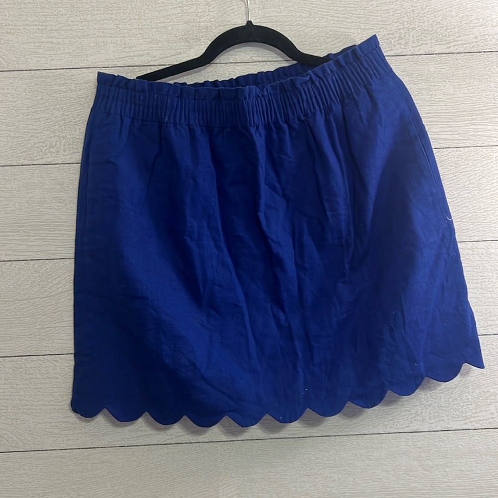 J. Crew Sidewalk Scalloped Skirt with Pockets